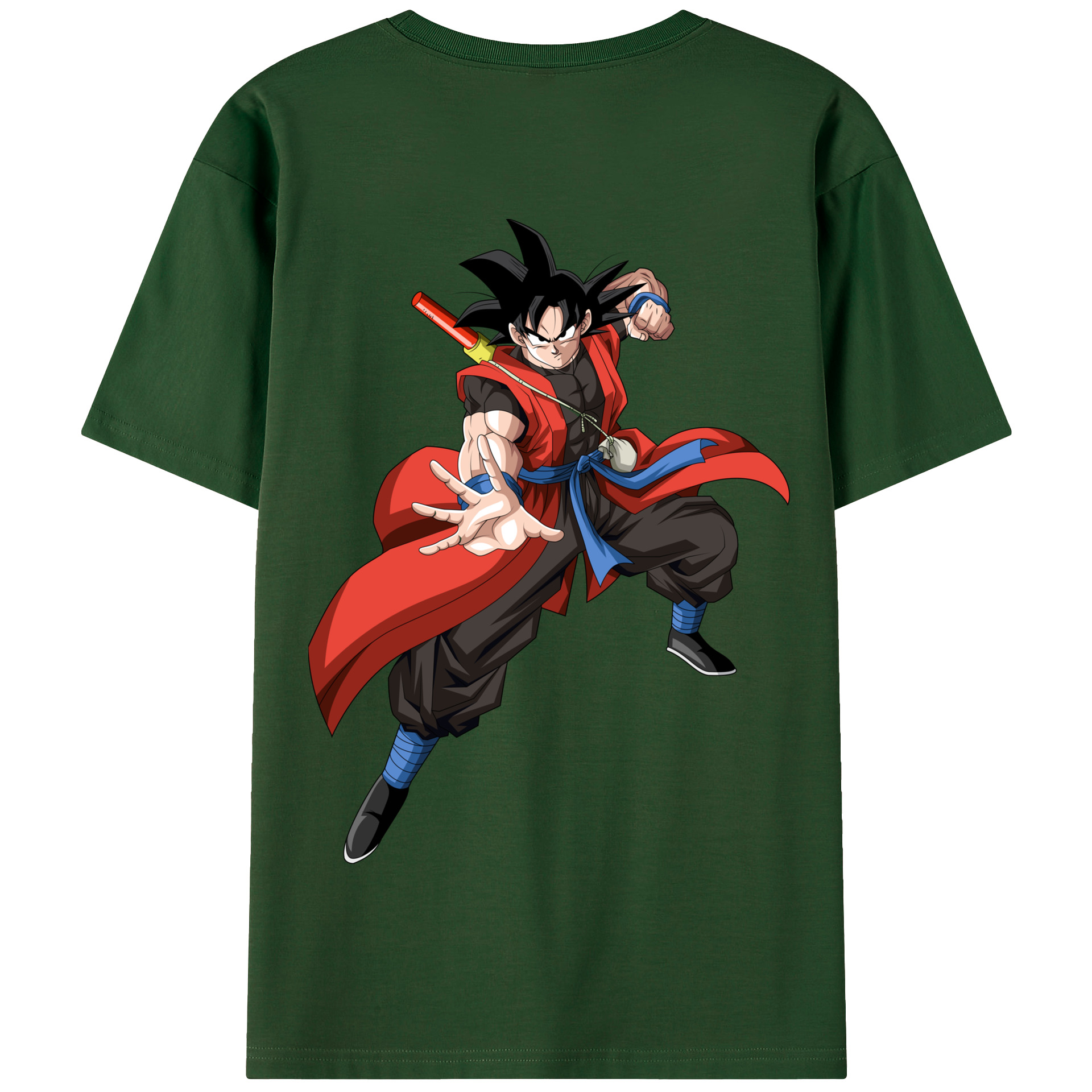 （画像用） ドラゴンボール 孫悟空（そん ごくう）Son Goku カカロット DRAGON BALL Kakarotto 綿100％半袖Tシャツ（背面プリント）